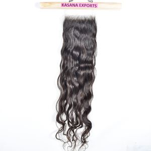 Extensions de cheveux humains vierges vietnamiennes 5*5, sans traitement, cuticules alignées, couleur naturelle noire, pour femmes, double trame à la machine - Product Image 5