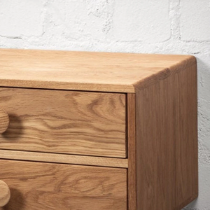 High Quality Wooden Nightstands - Wall Mounted, 2 Drawers, <b>Bedside</b> Table Organizer for a Charming Bedroom - Product Image 2