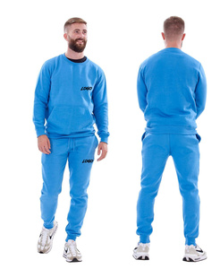 Combinaison de survêtement confortable de haute qualité pour hommes vente en gros deux pièces pour la course à pied et vêtements décontractés - Product Image 4