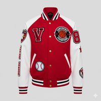 Chaqueta Varsity de Invierno para Hombre, con Logotipo Personalizado, Nombre del Equipo, Estilo Universitario, Chaqueta Bomber de Béisbol, Reversible, Resistente al Viento, Ecológica