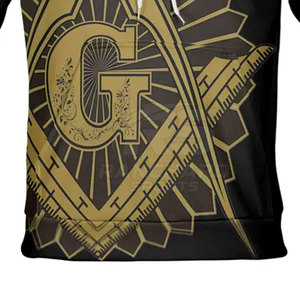 Sudadera con Capucha de Estilo Urbano con Diseño Masónico para Hombre, Sudadera con Capucha con Logotipo Masónico, Sudadera con Capucha de Mezcla de Algodón - Product Image 6