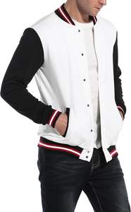 Chaqueta universitaria de lana con revestimiento informal para hombre, cortavientos de invierno, cuello levantado, con capucha, cierre de cremallera, Jersey, temporada de otoño, calidez - Product Image 3