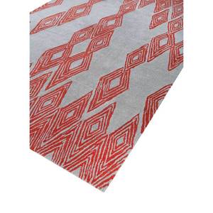 Alfombra de Lana Geométrica Roja Anaranjada Acar Tra-13486, Estilo Aubusson Clásico para el Hogar, Técnica de Tejido Plano, Rectangular, para Pasillo, 10 mm, para Adolescentes - Product Image 2