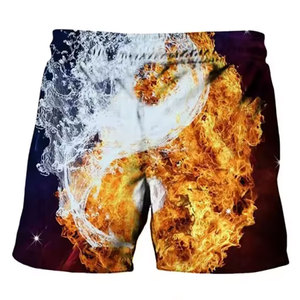 กางเกงขาสั้นรัดรูปสำหรับผู้ชายสีดำพิมพ์ลายสีพื้นสำหรับใส่วิ่งออกกำลังกายเล่นกีฬาออกกำลังกายแบบลำลองและเล่นกีฬา - Product Image 1