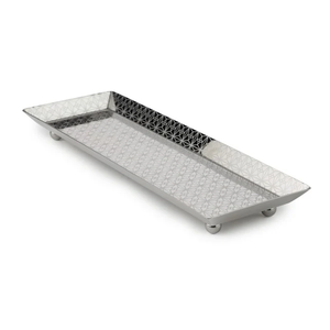 Bandeja decorativa de metal fundido de aluminio para servir durante Bodas de Ramadán o Artesanías de metal hechas a mano de Diwali - Product Image 5