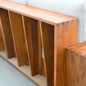 Sofá de 4 plazas con marco de madera de teca acogedor y de moda, juego de sofás, muebles para sala de estar - Product Image 6