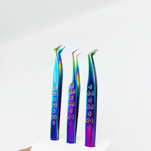 Pince à épiler multi-thèmes à 90 degrés avec logo personnalisable en acier inoxydable durable et lisse, testée à la main en gros - Product Image 4