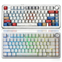 Aula F75 Mechanical Keyboard Tri-modc Hot-swappable 75% Layout Keys RGB Bulk Items Gaming Keyboard With Volume Knob for PC Gamer