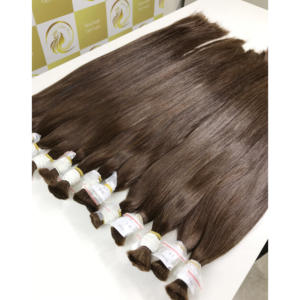 ผมต่อทำจากผมมนุษย์แท้ย้อมสีได้อย่างหรูหราสีน้ำตาลอ่อน - Product Image 6