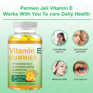 Oem ויטמין e סוכריות גומי תוספת ביוטין וקולגן סוכריות גומי אורגניות לשיער, עור, לב ובריאות עיניים מדי יום - Product Image 4