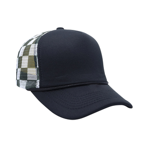 Venta al por mayor gorra de camionero para hombre gorras de camionero de malla a cuadros personalizadas gorra de béisbol informal de moda para hombres y mujeres - Product Image 4
