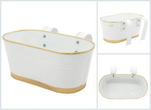 Maceta Rectangular de Metal Blanco Premium, Ideal para Decoración de Mesa, Suelo o Estante, con un Estilo Moderno y Sencillo, Venta al por Mayor desde India - Product Image 2