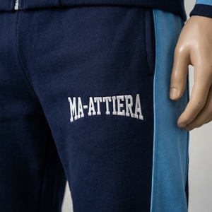 Conjunto Deportivo para Hombre, Sudadera con Capucha Azul Marino, Pantalones Deportivos con Bloques de Color, Sudadera con Cierre, Ropa Deportiva para Entrenamiento, Running, Gimnasio, Fitness - Product Image 5