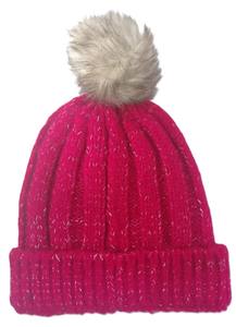 Gorro de Invierno Cálido de Punto Acrílico para Niños con Pompón de Piel Sintética al por Mayor - Product Image 3