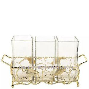 Support à Couverts en Métal de Haute Qualité en Acier Inoxydable Doré pour Vaisselle et Ustensiles de Cuisine - Product Image 1