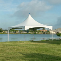 Carpa de Fiesta de Aleación de Aluminio, Carpa Impermeable para Bodas, 3x3M, 4x4M, 5x5M