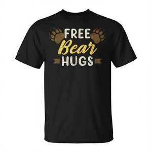 Camiseta Free Bear Hugs con diseño Gay Bear Pride, color negro, ajuste unisex - Product Image 2