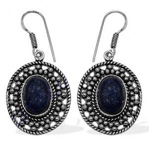 Boucles d'oreilles pendantes en argent 925 pour femmes, lapis-lazuli, quartz or rose, diamant, perle, forme géométrique goutte d'eau, pour mariages, fêtes - Product Image 2