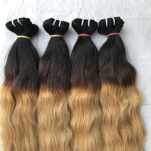 Extensions de Cheveux Ondulés Ombrés 22 pouces Qualité Supérieure 12A, Nouveaux Cheveux Vierges Indiens du Temple de Cambodge, Vente en Gros, Fournisseur Indien - Product Image 5