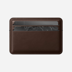 เคสใส่นามบัตรหนังสีแทนลายผักแท้แบบมินิมอลลิสต์สำหรับผู้ชาย - Product Image 2