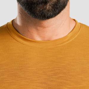 Camiseta GAI Custom Dash (Amarilla) Ligera, Transpirable, con Patrón Sólido, Tejido de Punto, Logotipo Bordado, Lavado Ácido, Tela de 240g/280g - Product Image 5