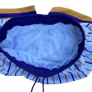 Short de basket-ball violet à fines rayures en maille lourde | Design sublimé, logo brodé, poches latérales et doublure intérieure | Vêtements de sport - Product Image 3