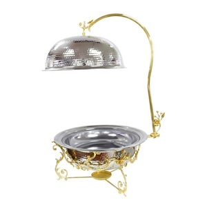 Hand Engraved Design <b>Buffet</b> Ware <b>Food</b> <b>Warmer</b> Chafing Dish Metal Chafing Dish With Burner Stand Decorative Chafing Dish - Product Image 2