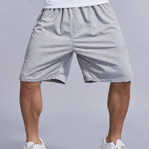 Pantalones cortos deportivos de punto de algodón para hombre, pantalones cortos de talla grande 'Hot Shorts' para verano, playa, ajuste holgado, cordón antiarrugas, servicio OEM 2025 - Product Image 4