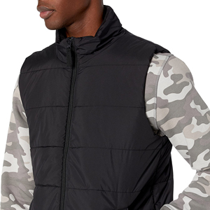Gilet matelassé pour homme, service OEM, à vendre, vêtements décontractés, logo personnalisé, veste sans manches légère à fermeture éclair pour homme - Product Image 3