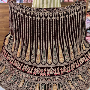 แนวคิด rajwadi ที่ทันสมัย lehenga jarkan หนักตัดวางคู่สามารถพอดียาว choli dupatta butti สำหรับปาร์ตี้ - Product Image 5