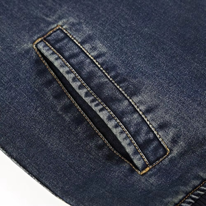 Blouson Bomber en Jean Slim Fit Personnalisé pour Homme – Style Vintage Décontracté avec Fermeture Éclair – Veste en Jean Tendance Streetwear – Blouson Universitaire - Product Image 5