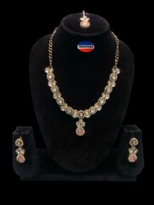 Kundan Stone and <b>Pearl</b> Brass Necklace Fashion <b>Jewelry</b> Sets for Ethnic Party Wear for Wedding Engagement Anniversary - Product Image 2