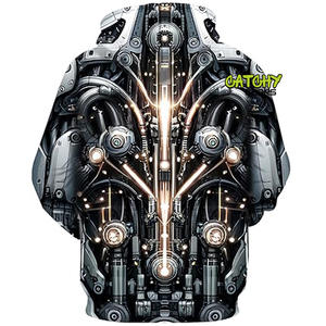 Sweat-shirt en molleton pour homme à col rond, haute densité, chaud pour l'hiver, décontracté, personnalisable avec logo, vente en gros - Product Image 4