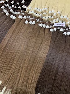 ผมต่อแบบหยิกหยักศก100% ผมมนุษย์ทนต่อการไหลสำหรับต่อผมสีบลอนด์เนื้อนุ่มเงางาม - Product Image 5