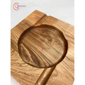 Cendrier à fumer en bois élégant personnalisé forme carrée cendrier robuste accessoires de stockage de cendres faits à la main pour Bar Restaurant - Product Image 5
