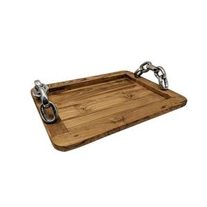 Plateau de service à café de thé en bois avec la plus grande qualité Plateau de service à café de forme rectangulaire à bas prix - Product Image 3