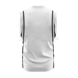 Tenue de basket-ball sans manches de style actuel avec un design respirant, nouveau design de tenue de basket-ball - Product Image 4