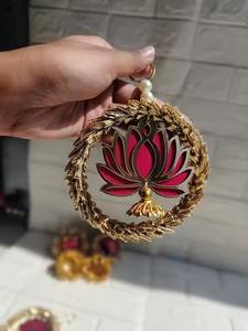 Handcrafted Lotus Hanging Backdrop for Indian Wedding <b>Decor</b> Mehndi Haldi Sangeet Pellikooturu Diwali Puja Mandir& Festival <b>Decor</b> - Product Image 5