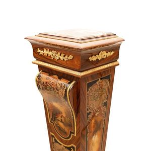 Colonne décorative en bois peinte à la main de luxe - Product Image 5