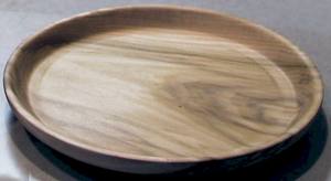 Assiette en bois pour assiette en bois massif ronde polie brillante pour table à manger assiette en bois pour service de nourriture - Product Image 3