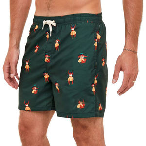 High Quality Custom Solid Quick Dry Canvas Boardshorts 4 Way Stretch Swim <b>Trunks</b> Casual Mid-Waist Shorts New Wholesale - Product Image 3