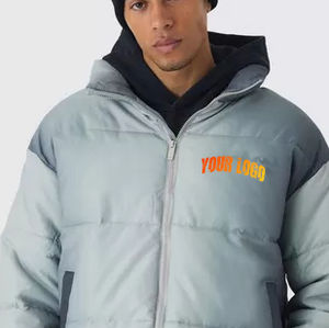 Chaqueta Acolchada con Capucha Desmontable, Delgada, Ecológica, Informal, para Invierno, Personalizable, Impermeable, con Relleno Frontal de Lona - Product Image 2