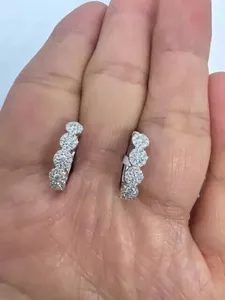 925 Silver Stunning Marquise <b>Moissanite</b> Diamond Drop/Dangle <b>Earrings</b> - Product Image 6