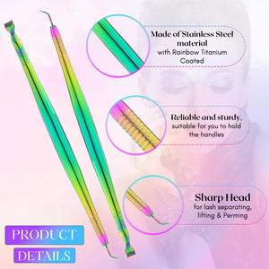 Separador de Pestañas de Marca Privada, Herramienta para Lifting de Pestañas, Acero Inoxidable, Duradero, Antideslizante, para Salón de Belleza y Uso Profesional - Product Image 5