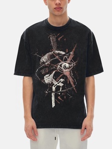 Camiseta Retro de Algodón Lavado al Ácido, Estilo Desgastado, Informal, para Uso Diario, Suave y Cómoda, para Hombre y Mujer - Product Image 5