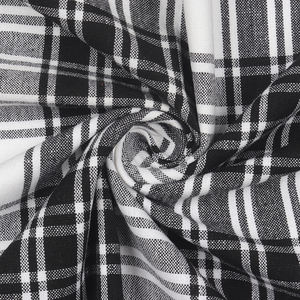 100% algodón del fabricante indio 150X220 cm mantel blanco negro diseño a cuadros 190 Gsm técnica tejida para textiles para el hogar - Product Image 4