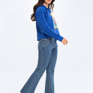 Sudadera con Capucha de Algodón 100% para Mujer, Diseño de Logotipo Personalizado, Ajuste Regular, Transpirable, de Alta Calidad y Bajo Precio - Product Image 3