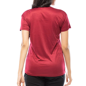T-shirts à manches courtes pour femmes de haute qualité respirant élégant avec un design de couleur unie OEM nouveauté bas prix pour les vêtements d'été - Product Image 2