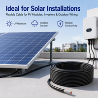 Câble solaire DC HUAQI 1,5 KV en cuivre étamé isolé XLPE 4 mm 6 mm 10 mm, câbles photovoltaïques pour panneaux solaires