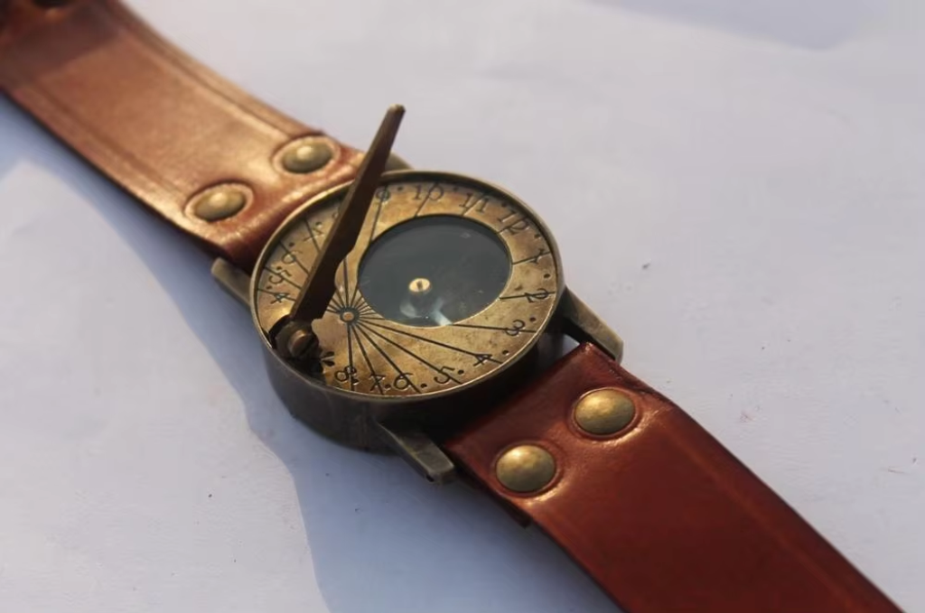Orologio Da Polso Zcc Uomo Movimento Automatico Cinturino Pelle Marrone